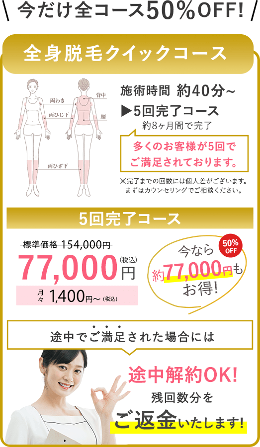 全身脱毛クイックコース