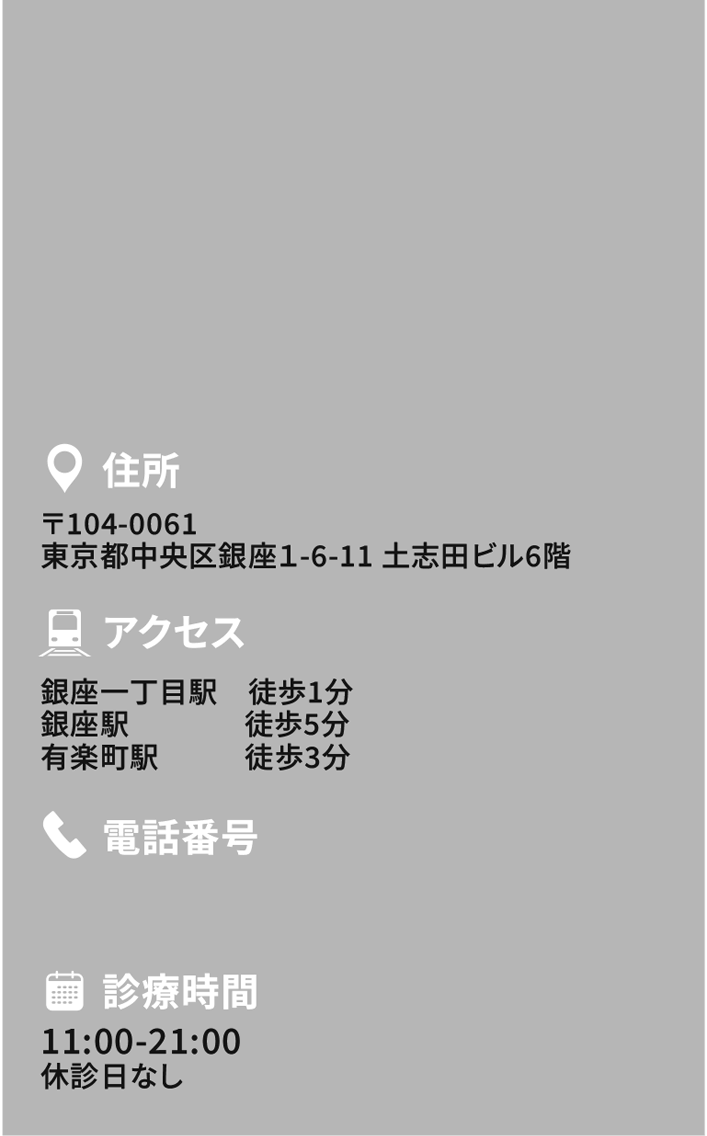 東京都中央区銀座1-6-11 土志田ビル6階