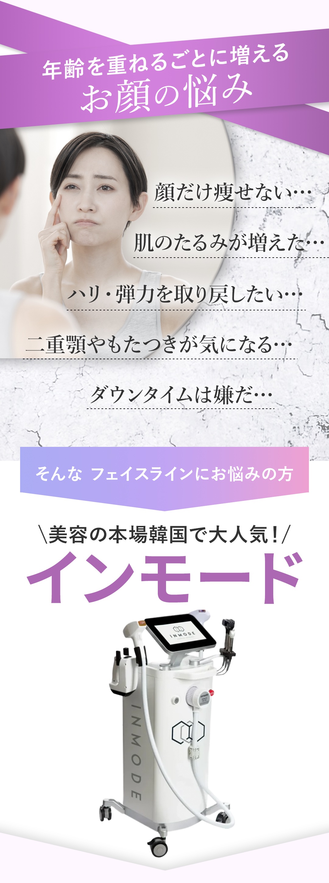 年齢を重ねるごとに増えるお顔の悩み