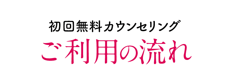 初回無料カウンセリング ご利用の流れ